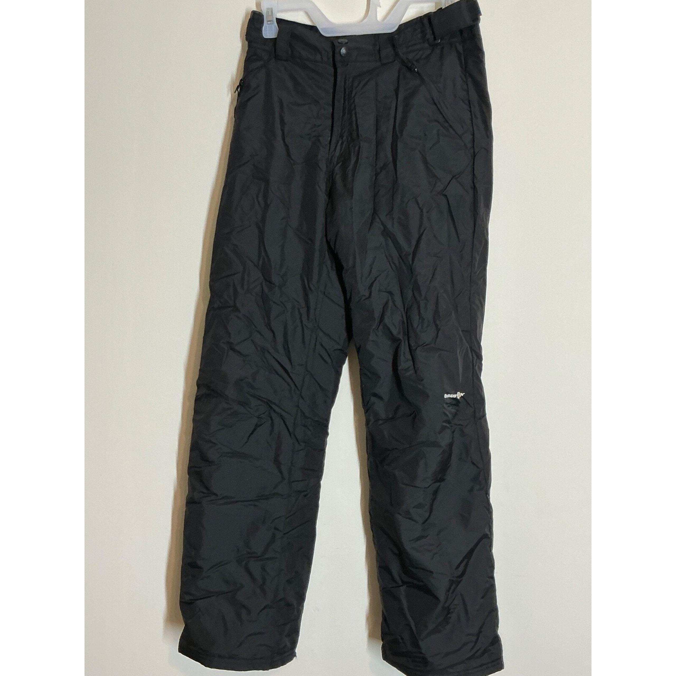 Outdoor Gear 6803R Snap/Zip 100% Nylon Black Snow Ski Pants Men’s Size S