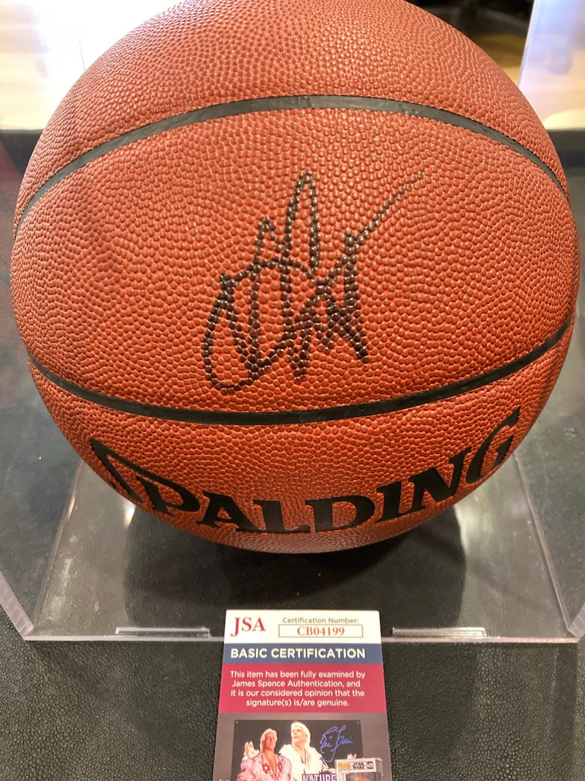Vince Carter Signed Spalding Basketball in Ultra Pro Case - JSA Authentication