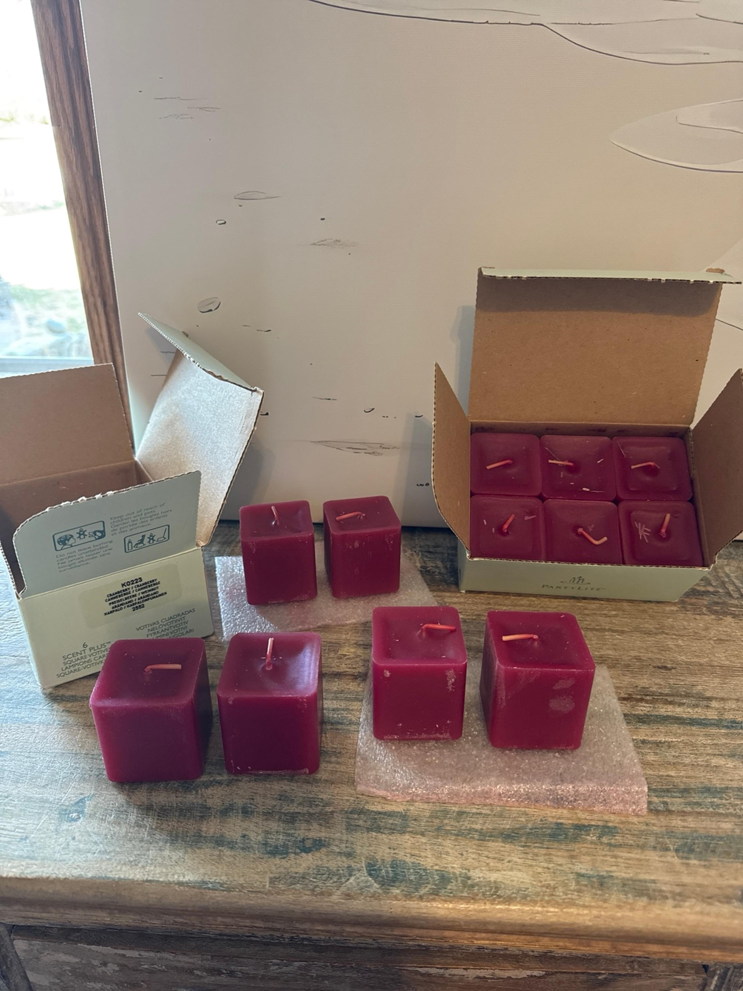 Partylite Candle Scent Plus Cranberry NIB*************** 2-BOXES