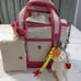 VIRAL MADDEN GIRL STRAWBERRY CANVAS CROSSBODY TOTE. SMOKE AND PET FREE HOME