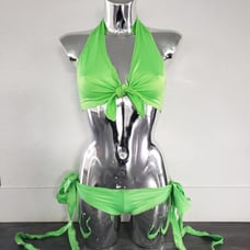 Green Neon Ribbon Tie Ravewear Outfit