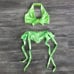 Green Neon Ribbon Tie Ravewear Outfit