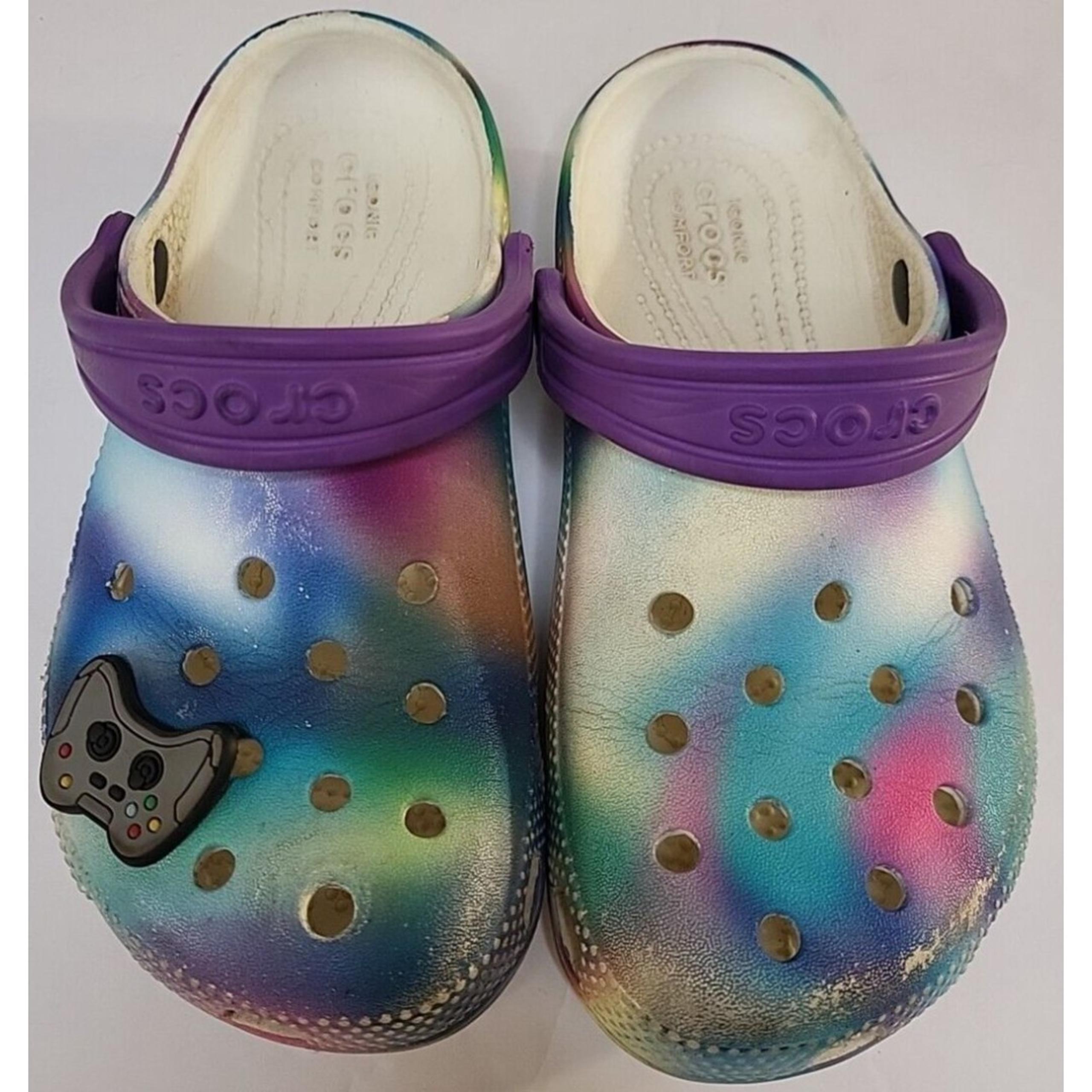 CROCS Pink Purple Blue Yellow Girl Size C13 Colorful Shoes Clogs Girls
