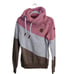 Wanakome Selene Color Block Hoodie Pink Cream Tan Size M
