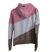 Wanakome Selene Color Block Hoodie Pink Cream Tan Size M