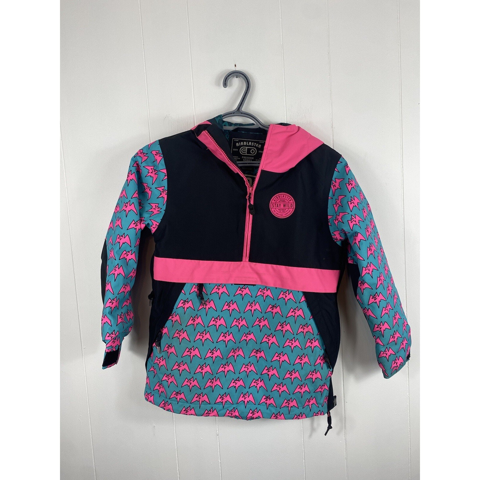 Airblaster Juniors Youth Trenchover Snow/Ski Jacket Colorful Print Size Medium