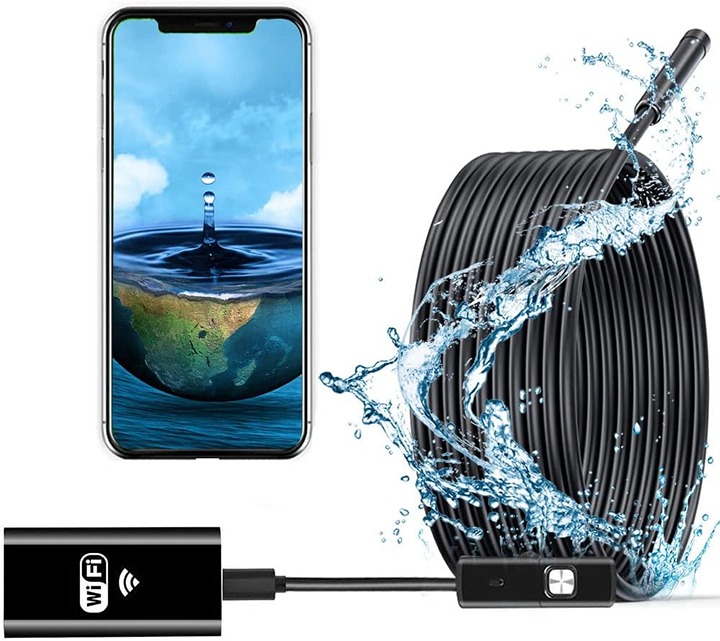 Wireless Endoscope WiFi Inspection Camera USB Endoscope 2.0MP HD Borescope