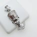 925 Sterling Silver Plated CZ Pendant, INUS1BR021