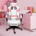 Adjustable & Ergonomic Swivel Gaming Chair, Pink, New 2023