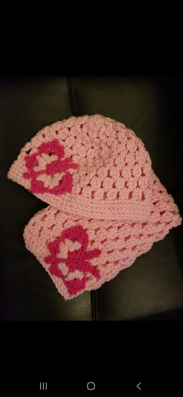 Girl hat and scarf set