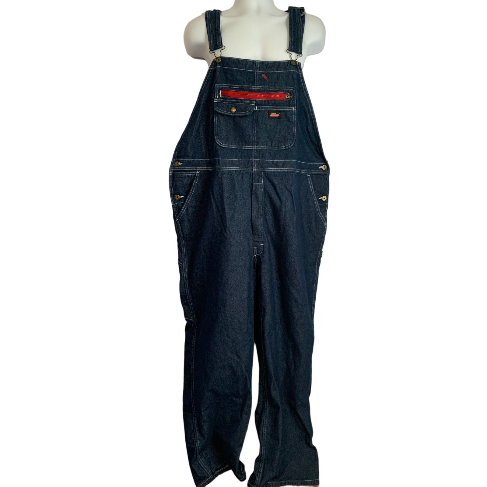 Dickies Bib Overalls NWOT Mens Size XL Regular Denim