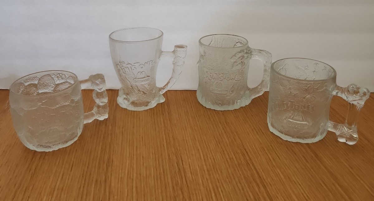 The Flintstones Collectible Mug Set from McDonald's 1993 Release - Vintage