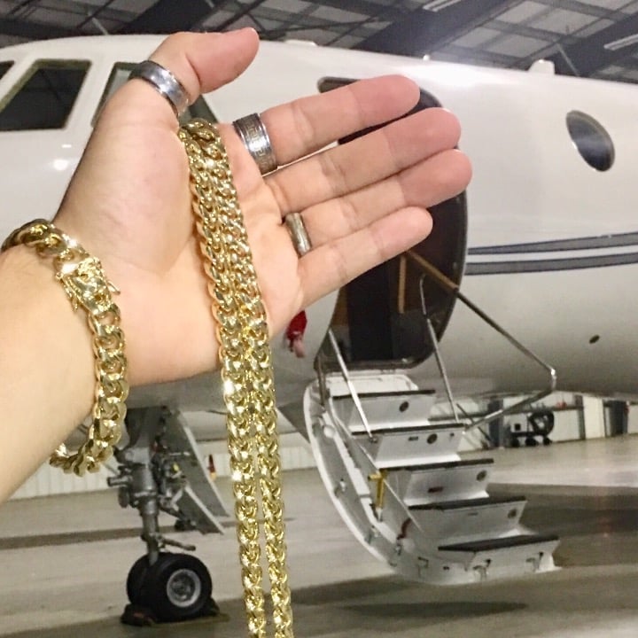 CUBAN LINK 18K GOLD NEW CHAIN ITALY