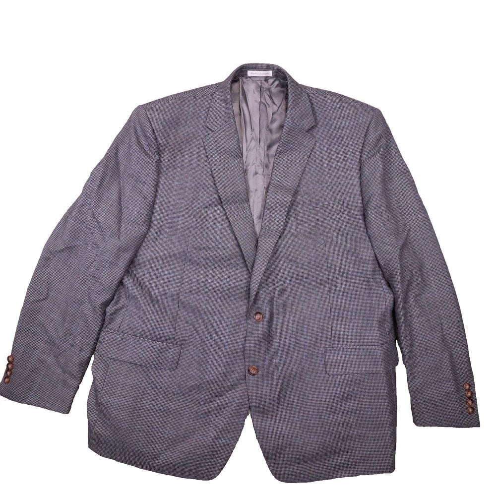 Lauren Ralph Lauren Men's Black Label Wool Blend Grey Plaid Blazer size 50L