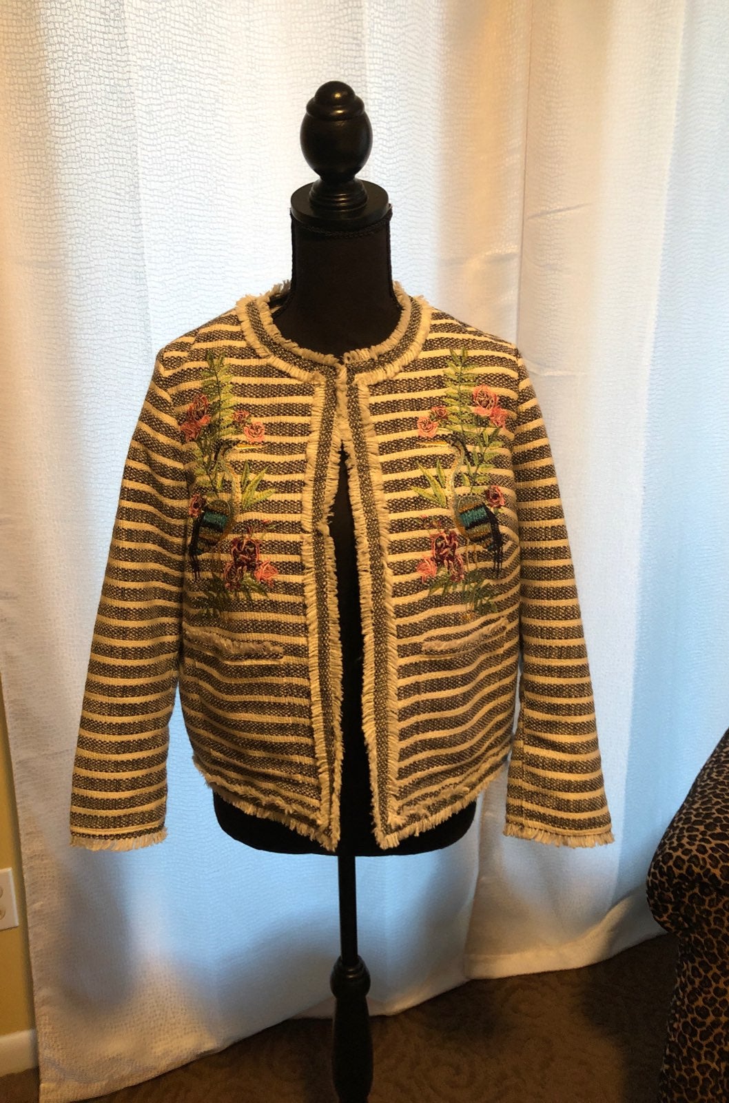 River Island Striped Bird Jacket