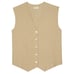 (XS)DONNI. LINEN VEST - SAND