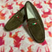 Bacco Bucci mens brown suede driving shoes! Italian flag color accents. ❤️