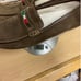 Bacco Bucci mens brown suede driving shoes! Italian flag color accents. ❤️