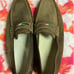 Bacco Bucci mens brown suede driving shoes! Italian flag color accents. ❤️