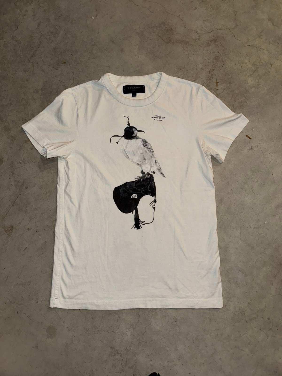 RARE G-Star Raw 30th Anniversary T-shirt Men’s Size Large White Graphic Tee