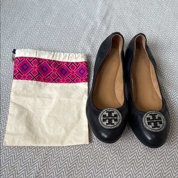 Tory Burch Black Ballet Flats 7.5