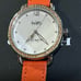 Coach Delancey Watch With 36mm White Face & Orange Leather Band