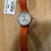 Coach Delancey Watch With 36mm White Face & Orange Leather Band