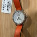 Coach Delancey Watch With 36mm White Face & Orange Leather Band