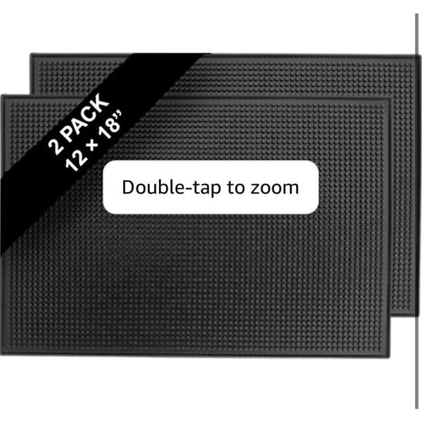 NEW Set of 4 Rubber Bar Mats Countertop 18 x 12 Bar Bartending Service