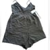 Volcom Women's wild queendom romper short fresh fabric luxury black size XS.