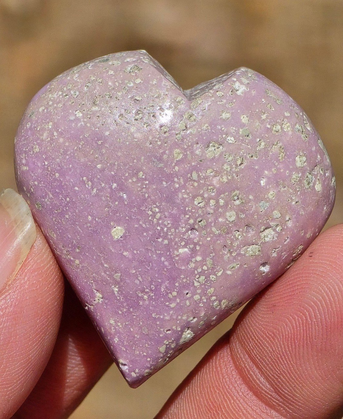 RARE & GORGEOUS!♡ Phosphosiderite Crystal Puffy Heart Carving!♡