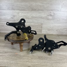 DUCATI? Parts Black Adjustable Footrests Cycle Made by Gecko Racing READ