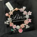 Linx Rose Gold Snake Chain Bracelet with Mom Themed Charms