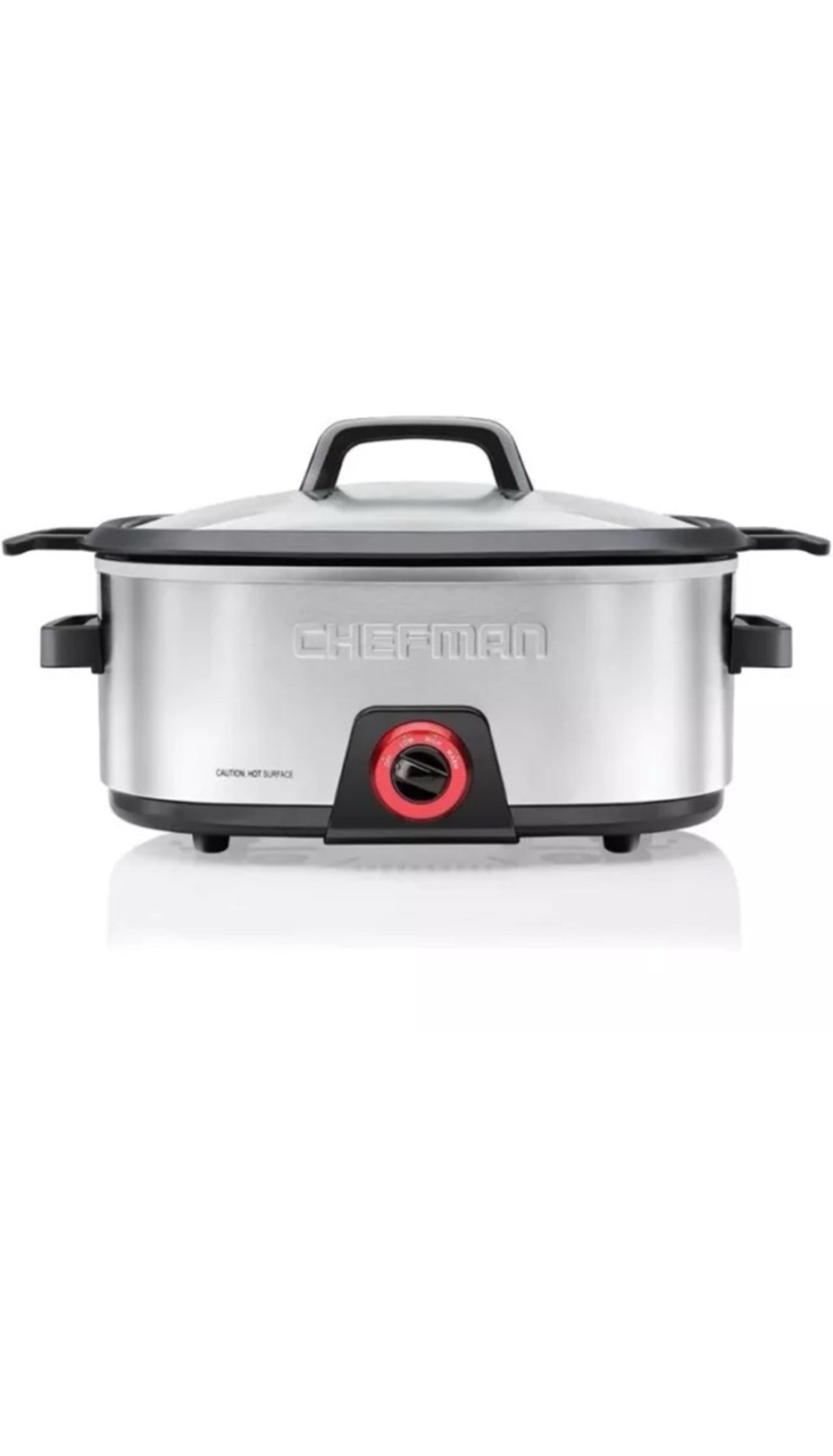 6-Quart Slow Cooker, Electric Countertop Cooking, Stovetop & Oven-Safe Remova...