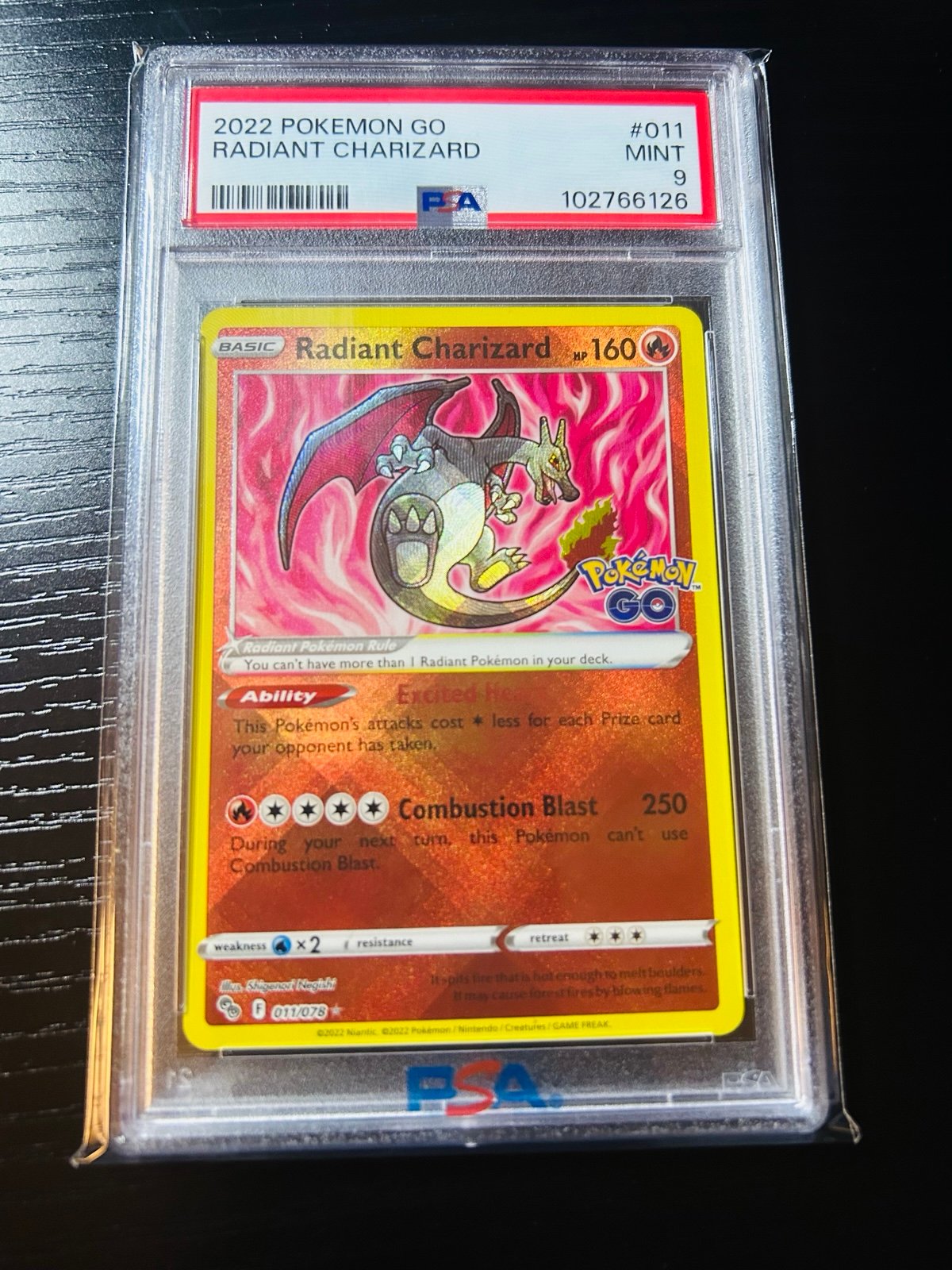 2022 Radiant Charizard PSA 9