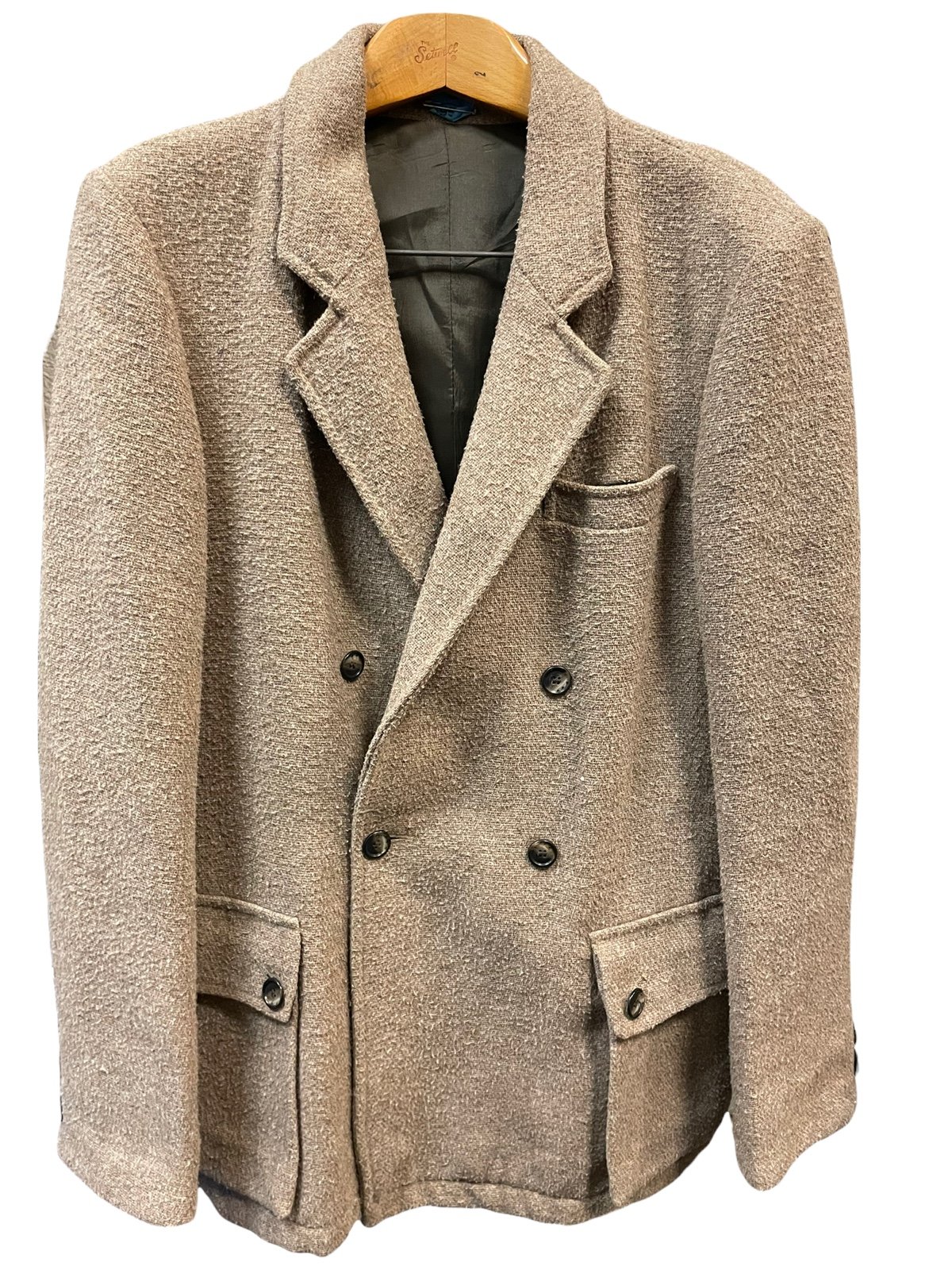 Vintage Mens 70’s Tweed Double Breasted Jacket Sz lg