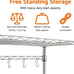 Kitchen Storage Baker's Rack with Removable Top, Chrome/Beige, 18 -23xcv