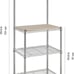 Kitchen Storage Baker's Rack with Removable Top, Chrome/Beige, 18 -23xcv