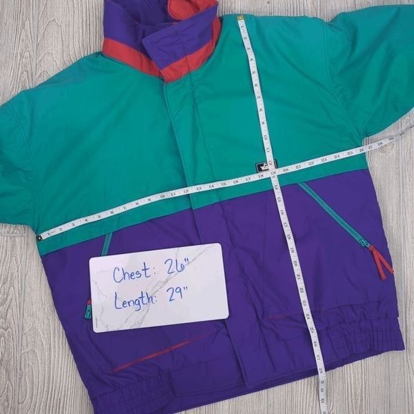 Vintage Woolrich Jacket Mens Nylon Ski 4117 Turquoise 80s