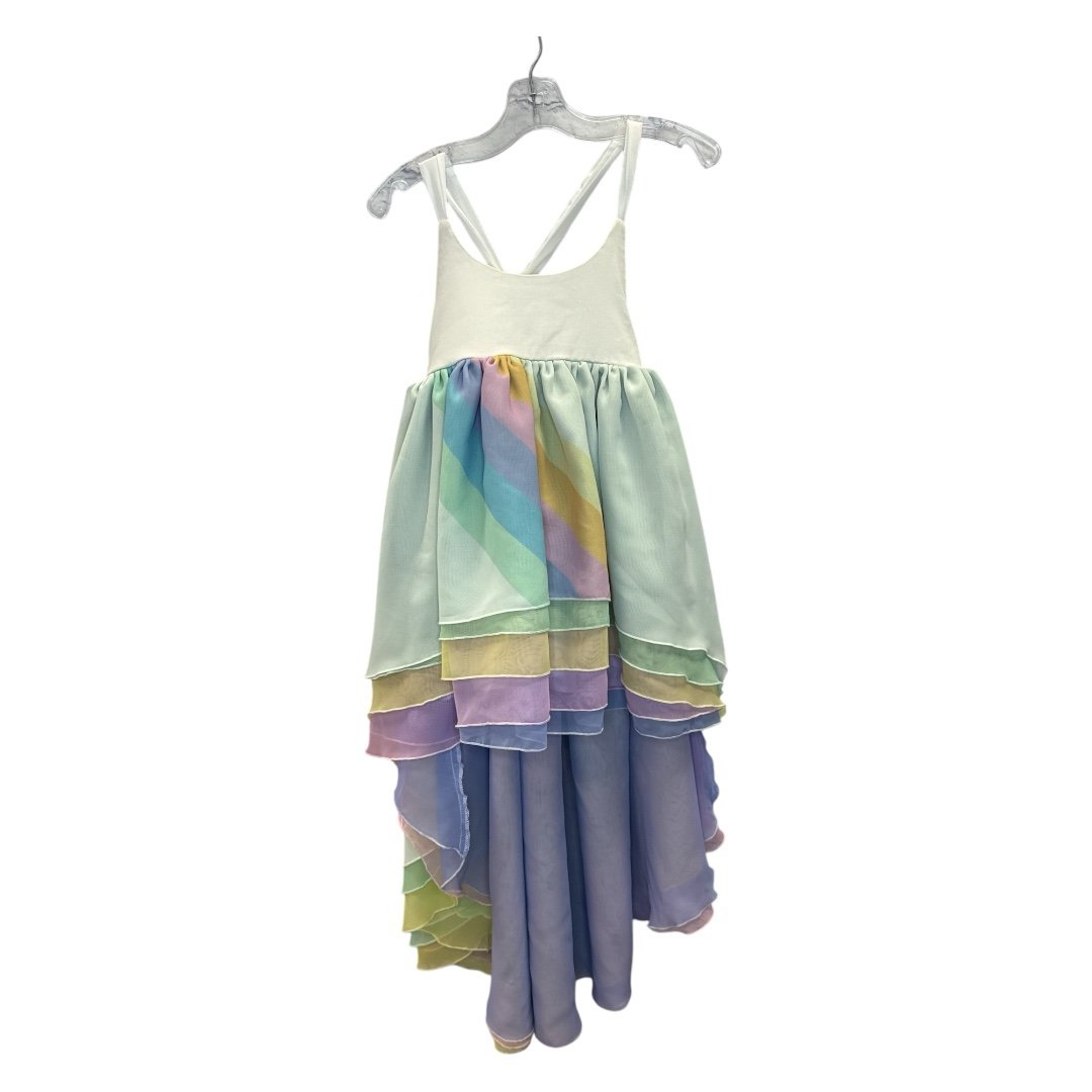 Pleiades Size 5T Pastel Rainbow Chiffon Dress