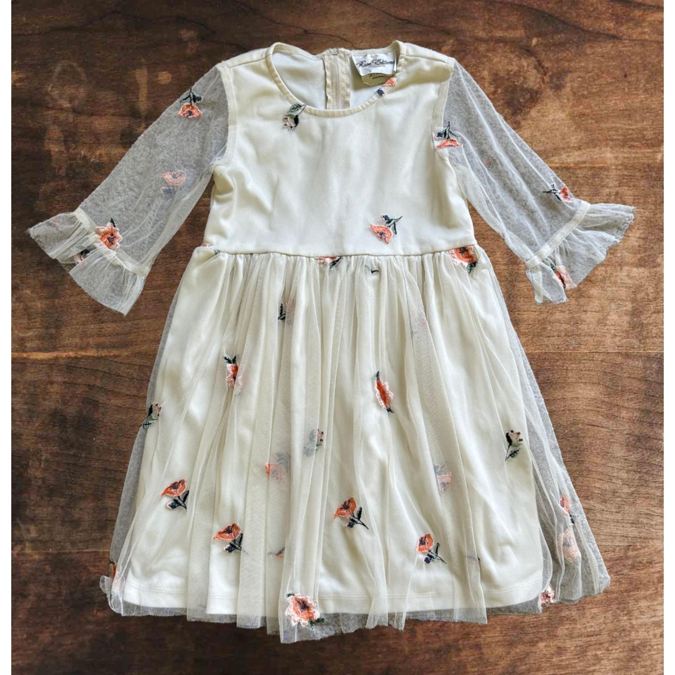 Girls Dress by Rare Editions. Spring Embroidered Tulle Size 6