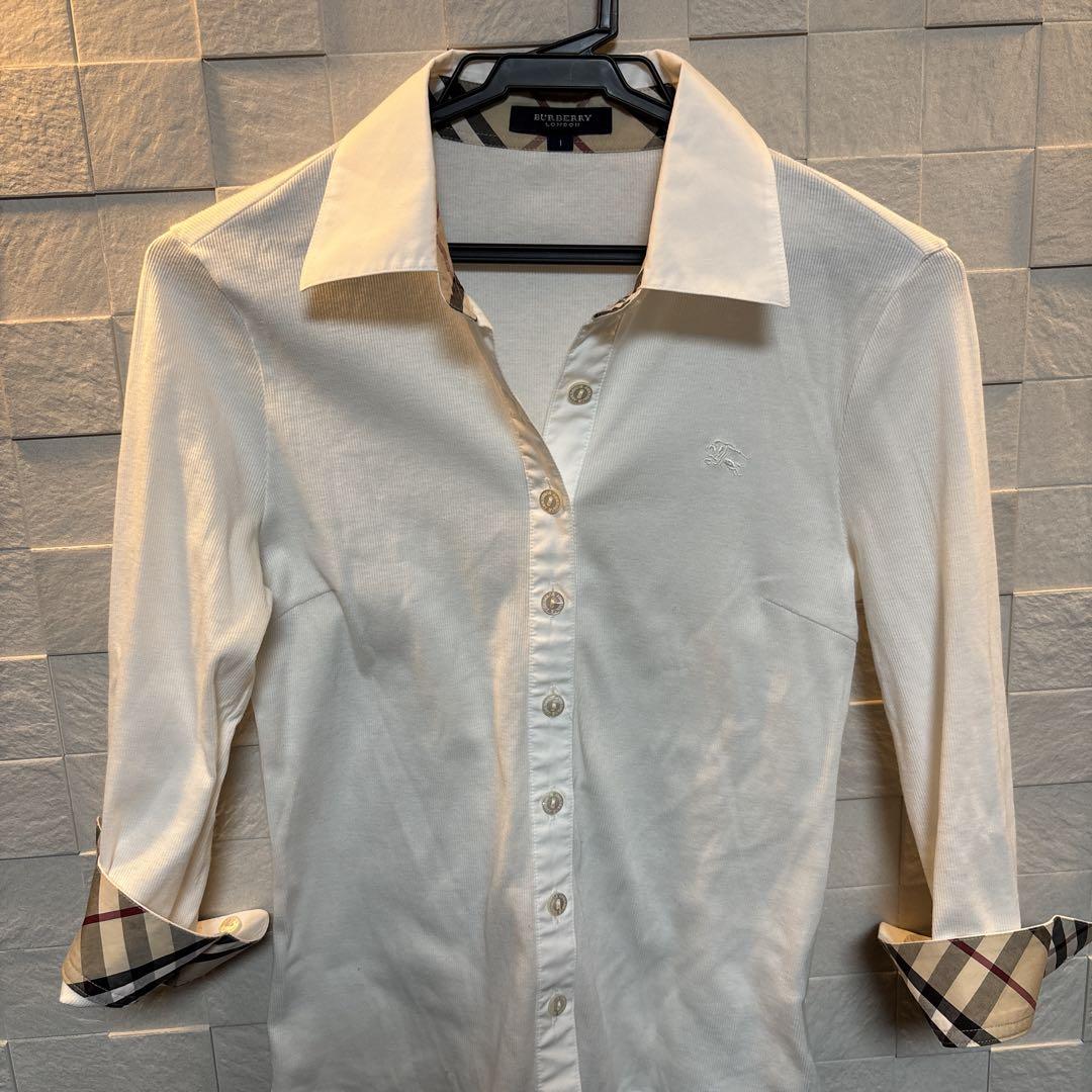 Burberry White Polo Shirt