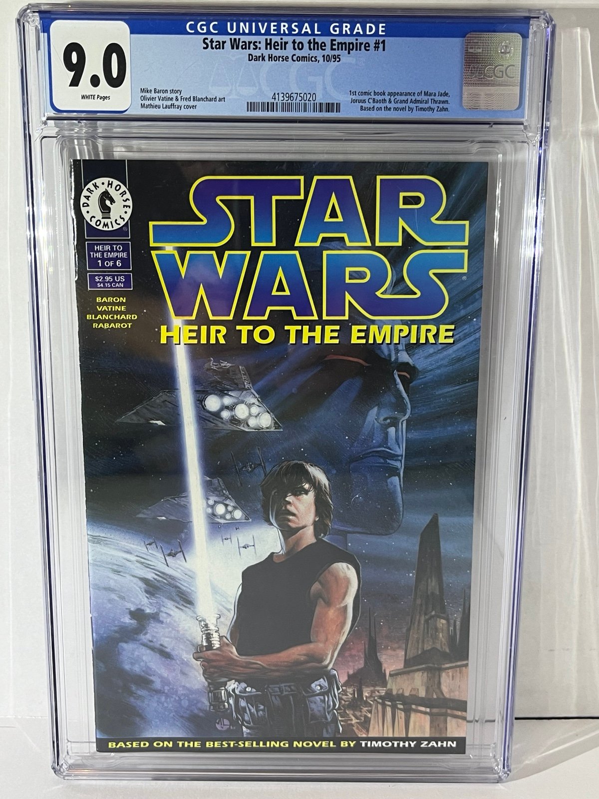 Star Wars Heir To The Empire 1 1st App Of Thrawn (Dark Horse 1995) CGC 9.0
