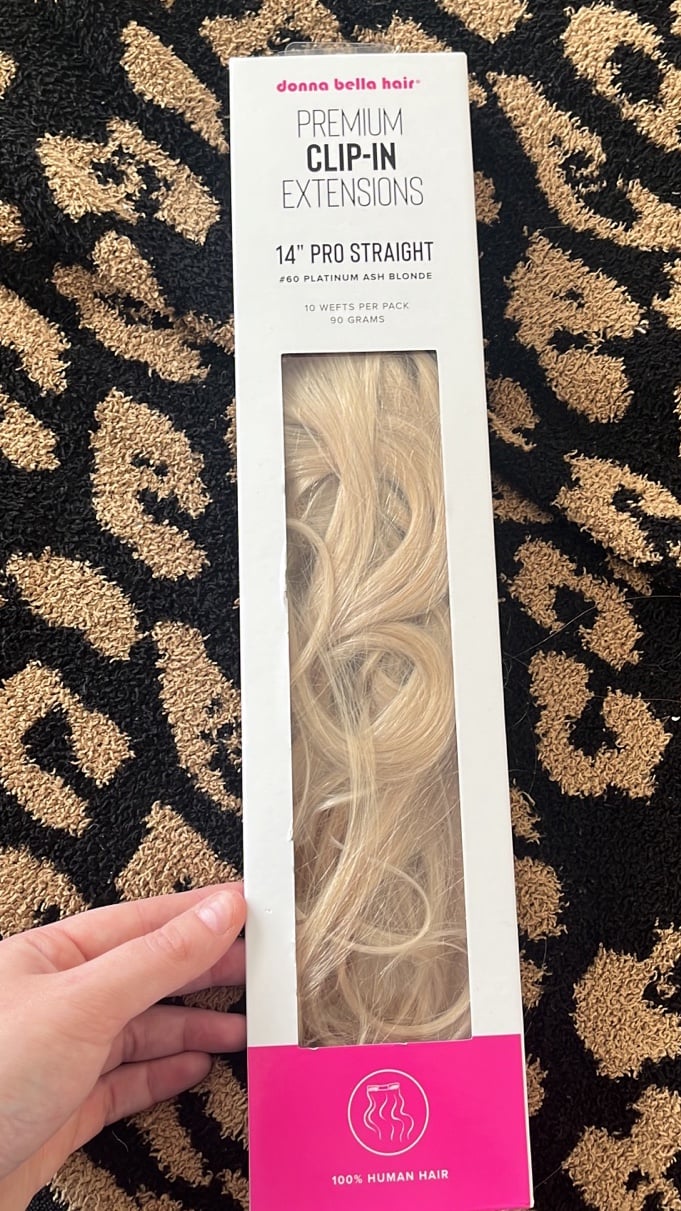 Donna Bella Platinum Blonde 14” Clip Ins