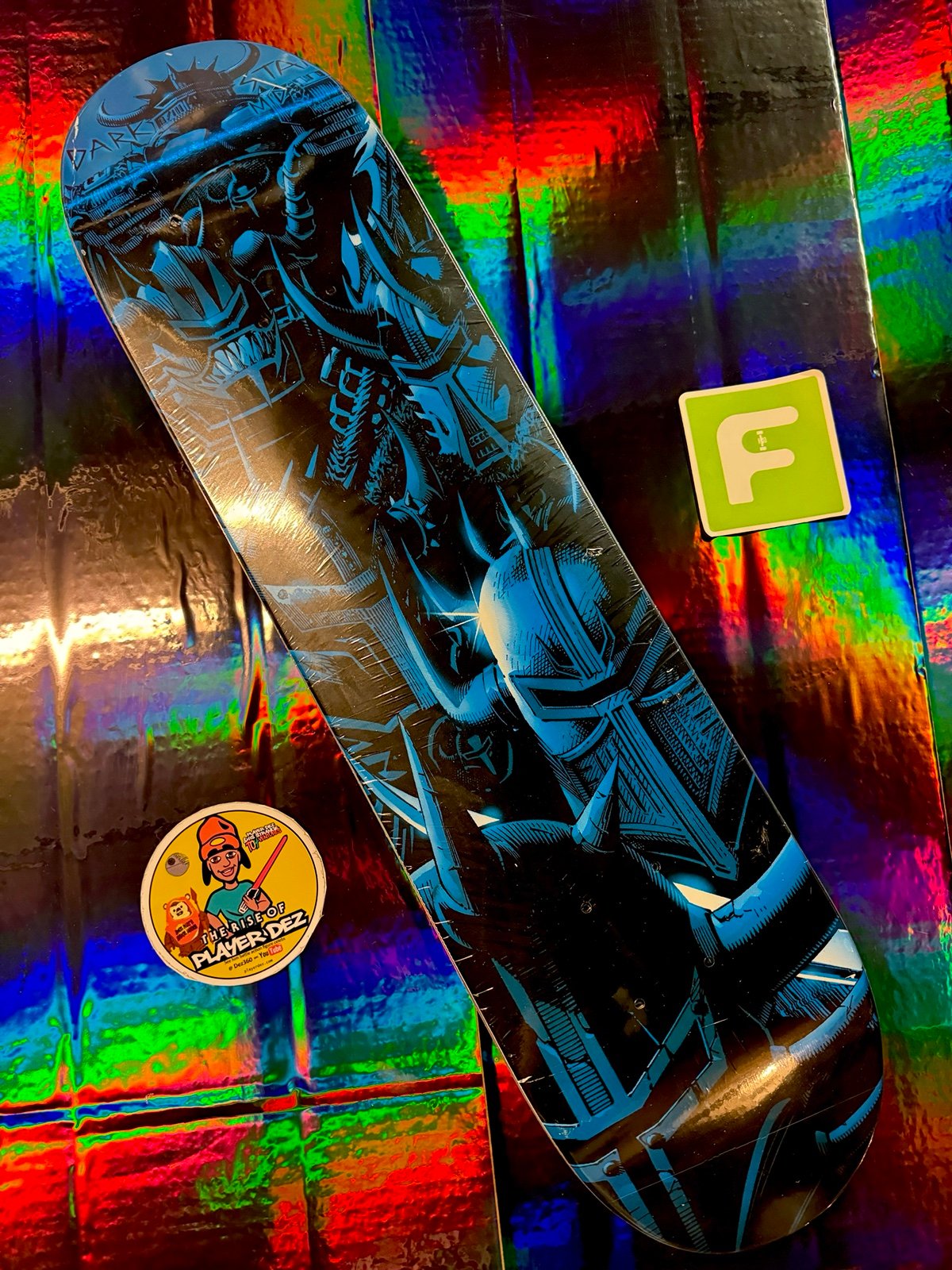 RARE Darkstar Blue Warrior Battle Team Squad VINTAGE Skateboard Deck Shrink