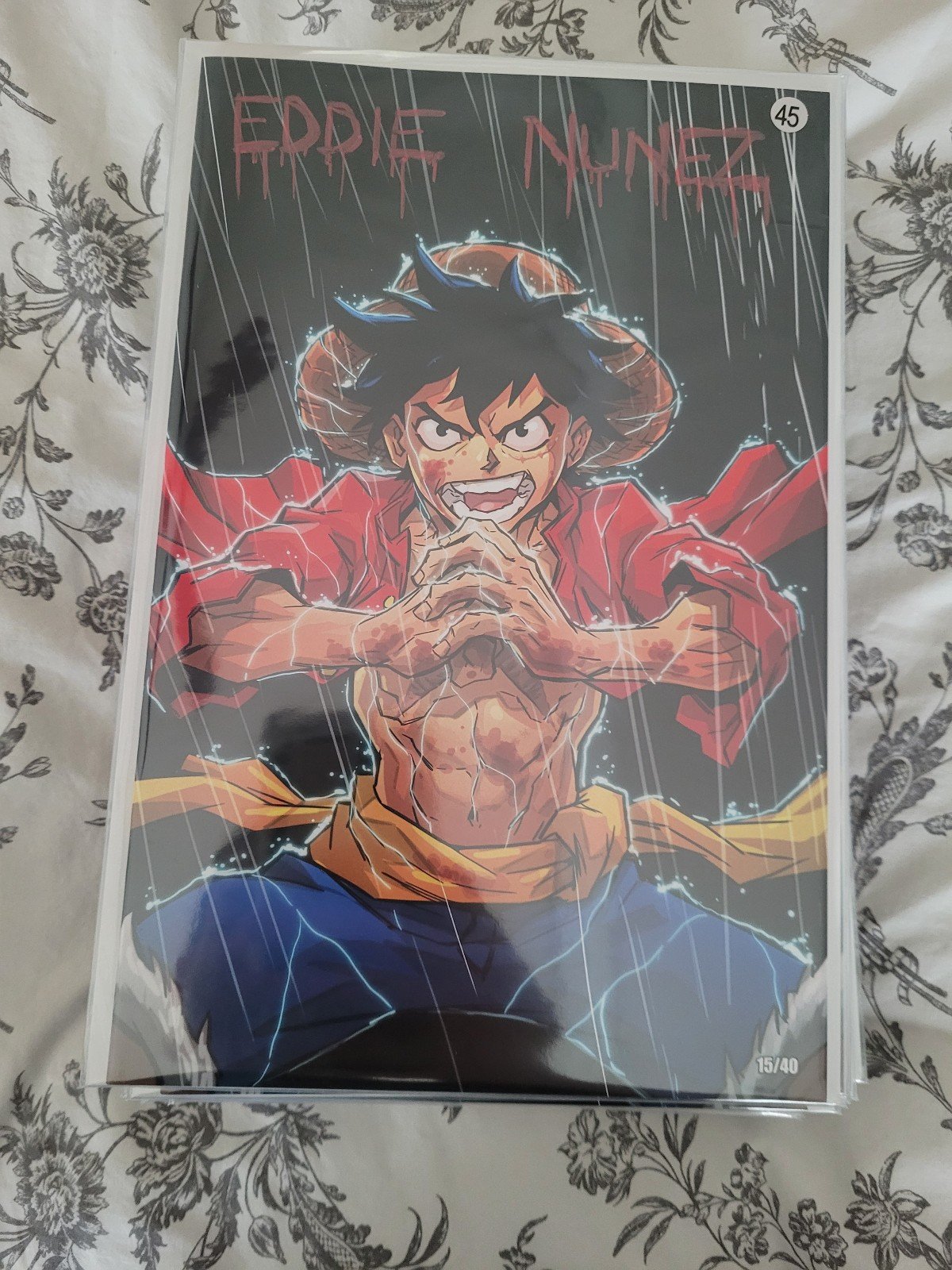 Eddie Nunez signed Luffy sketch 15/40