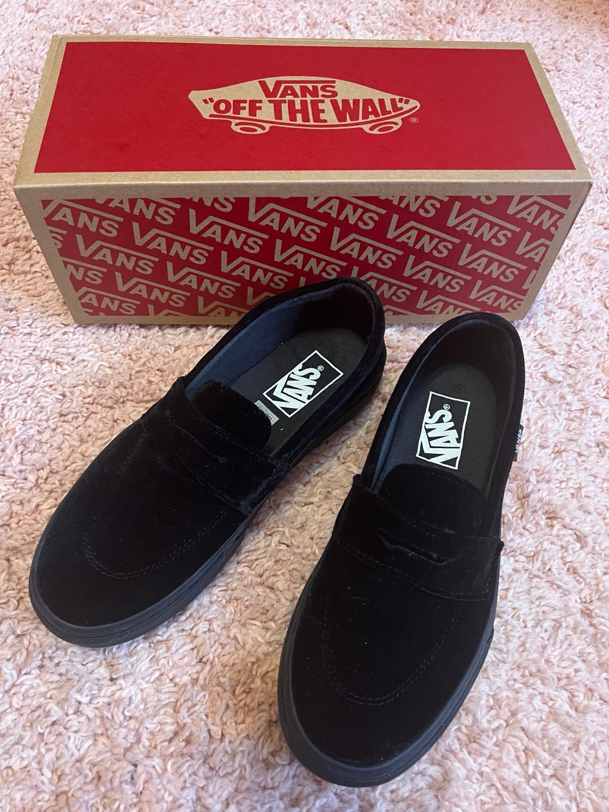 Vans leather loafers sale