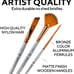 16 Pieces Premium Artist Paint Brush Set - Includes Palette Knife, Sponge, Organ