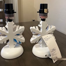 Set of 2 Snowflake decorative lamps brand new