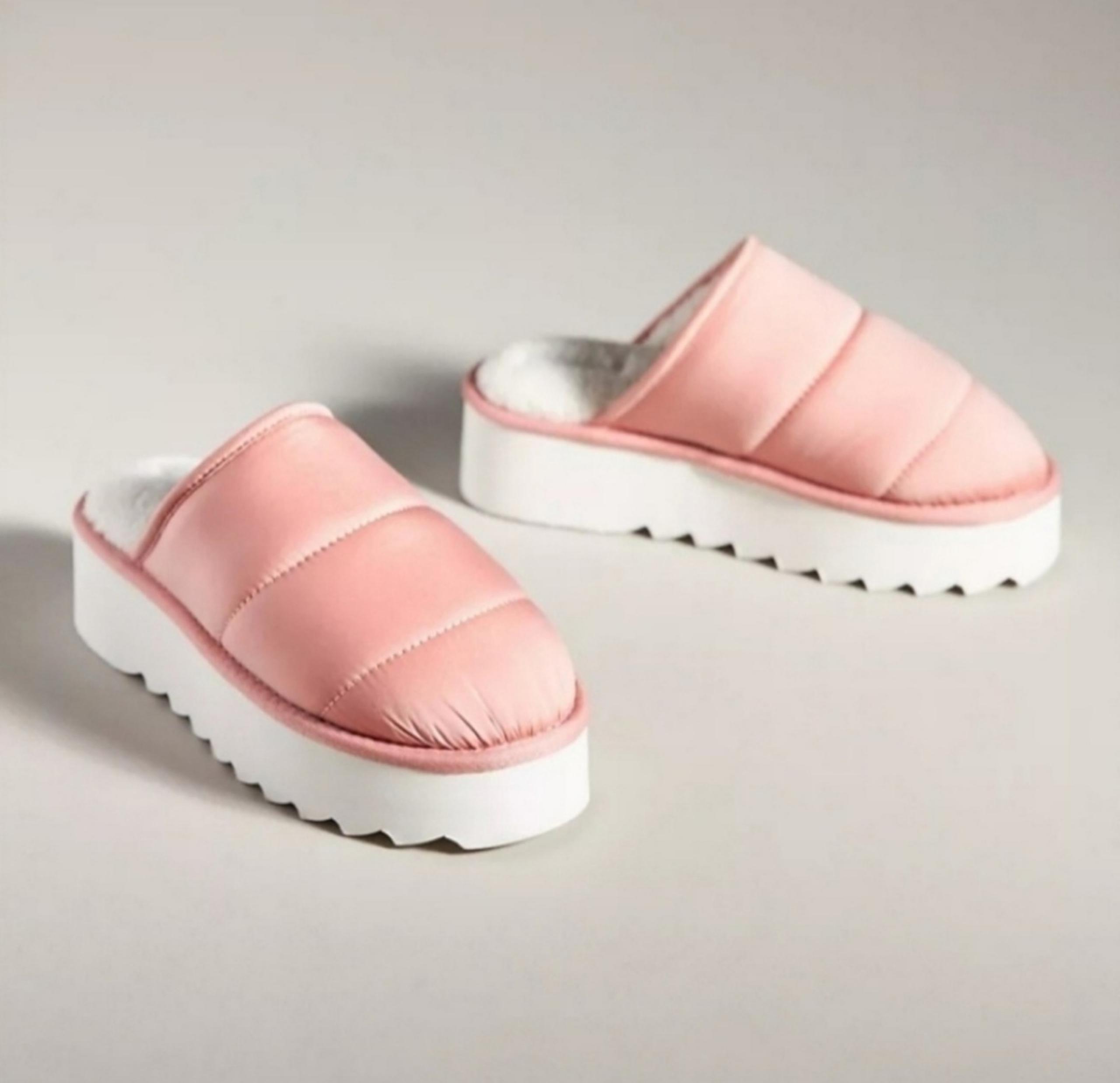 Anthropologie Maeve Puffy Platform Slippers.